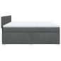 Preview: Boxspringbett mit Matratze Dunkelgrau 180x200 cm Stoff