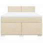 Preview: Boxspringbett mit Matratze Creme 140x200 cm Stoff