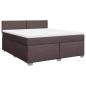 Preview: Boxspringbett mit Matratze Dunkelbraun 180x200 cm Stoff