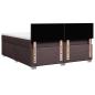 Preview: Boxspringbett mit Matratze Dunkelbraun 180x200 cm Stoff