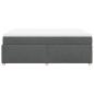 Preview: Boxspringbett mit Matratze Dunkelgrau 140x200 cm Stoff