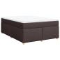 Preview: Boxspringbett mit Matratze Dunkelbraun 140x200 cm Stoff