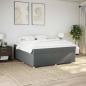 Preview: Boxspringbett mit Matratze Dunkelgrau 180x200 cm Stoff