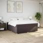 Preview: Boxspringbett mit Matratze Dunkelbraun 180x200 cm Stoff