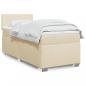 Preview: ARDEBO.de - Boxspringbett mit Matratze Creme 100x200 cm Stoff