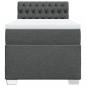Preview: Boxspringbett mit Matratze Dunkelgrau 100x200 cm Stoff