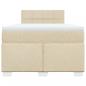 Preview: Boxspringbett mit Matratze Creme 120x190 cm Stoff