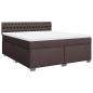 Preview: ARDEBO.de - Boxspringbett mit Matratze Dunkelbraun 180x200 cm Stoff