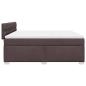 Preview: Boxspringbett mit Matratze Dunkelbraun 180x200 cm Stoff