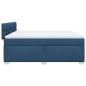 Preview: Boxspringbett mit Matratze Blau 180x200 cm Stoff