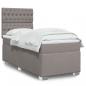 Preview: ARDEBO.de - Boxspringbett mit Matratze Taupe 90x200 cm Stoff