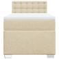 Preview: Boxspringbett mit Matratze Creme 90x190 cm Stoff