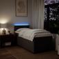 Preview: Boxspringbett mit Matratze Dunkelbraun 90x190 cm Stoff