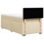 Preview: Boxspringbett mit Matratze Creme 90x190 cm Stoff