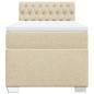 Preview: Boxspringbett mit Matratze Creme 90x190 cm Stoff