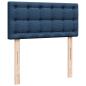 Preview: ARDEBO.de - Boxspringbett mit Matratze Blau 100x200 cm Stoff
