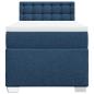 Preview: Boxspringbett mit Matratze Blau 100x200 cm Stoff