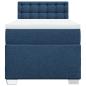 Preview: Boxspringbett mit Matratze Blau 100x200 cm Stoff