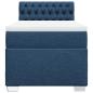 Preview: Boxspringbett mit Matratze Blau 100x200 cm Stoff