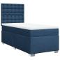 Preview: ARDEBO.de - Boxspringbett mit Matratze Blau 100x200 cm Stoff