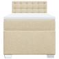 Preview: Boxspringbett mit Matratze Creme 80x200 cm Stoff