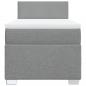Preview: Boxspringbett mit Matratze Hellgrau 90x190 cm Stoff