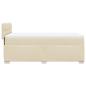 Preview: Boxspringbett mit Matratze Creme 90x190 cm Stoff