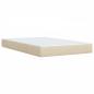 Preview: Boxspringbett mit Matratze Creme 90x190 cm Stoff