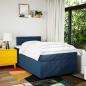 Preview: Boxspringbett mit Matratze Blau 120x190 cm Stoff