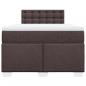 Preview: Boxspringbett mit Matratze Dunkelbraun 120x200 cm Stoff
