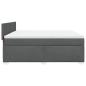 Preview: Boxspringbett mit Matratze Dunkelgrau 180x200 cm Stoff