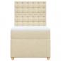 Preview: Boxspringbett mit Matratze Creme 80x200 cm Stoff
