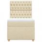 Preview: Boxspringbett mit Matratze Creme 90x190 cm Stoff