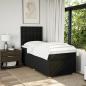 Preview: ARDEBO.de - Boxspringbett mit Matratze Schwarz 90x200 cm Stoff