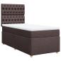 Preview: Boxspringbett mit Matratze Dunkelbraun 100x200 cm Stoff