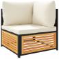 Preview: 2-tlg. Garten-Sofa-Set mit Kissen Massivholz Akazie