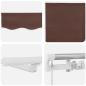Preview: Markise Manuell mit LED Braun 400x300 cm