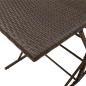 Preview: 7-tlg. Garten-Essgruppe mit Kissen Braun Poly Rattan