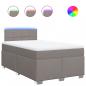 Preview: Boxspringbett mit Matratze Taupe 120x200 cm Stoff