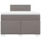 Preview: Boxspringbett mit Matratze Taupe 120x200 cm Stoff