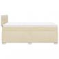 Preview: Boxspringbett mit Matratze Creme 120x200 cm Stoff