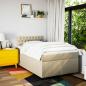Preview: Boxspringbett mit Matratze Creme 120x200 cm Stoff