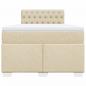 Preview: Boxspringbett mit Matratze Creme 120x200 cm Stoff