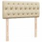Preview: Boxspringbett mit Matratze Creme 120x200 cm Stoff