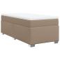 Preview: Boxspringbett mit Matratze Cappuccino-Braun 90x200cm Kunstleder