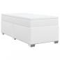 Preview: Boxspringbett mit Matratze Weiß 90x200 cm Kunstleder