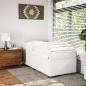 Preview: Boxspringbett mit Matratze Weiß 90x200 cm Kunstleder