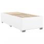 Preview: Boxspringbett mit Matratze Weiß 90x200 cm Kunstleder