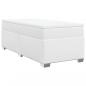 Preview: Boxspringbett mit Matratze Weiß 90x200 cm Kunstleder