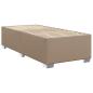 Preview: Boxspringbett mit Matratze Cappuccino-Braun 90x190cm Kunstleder